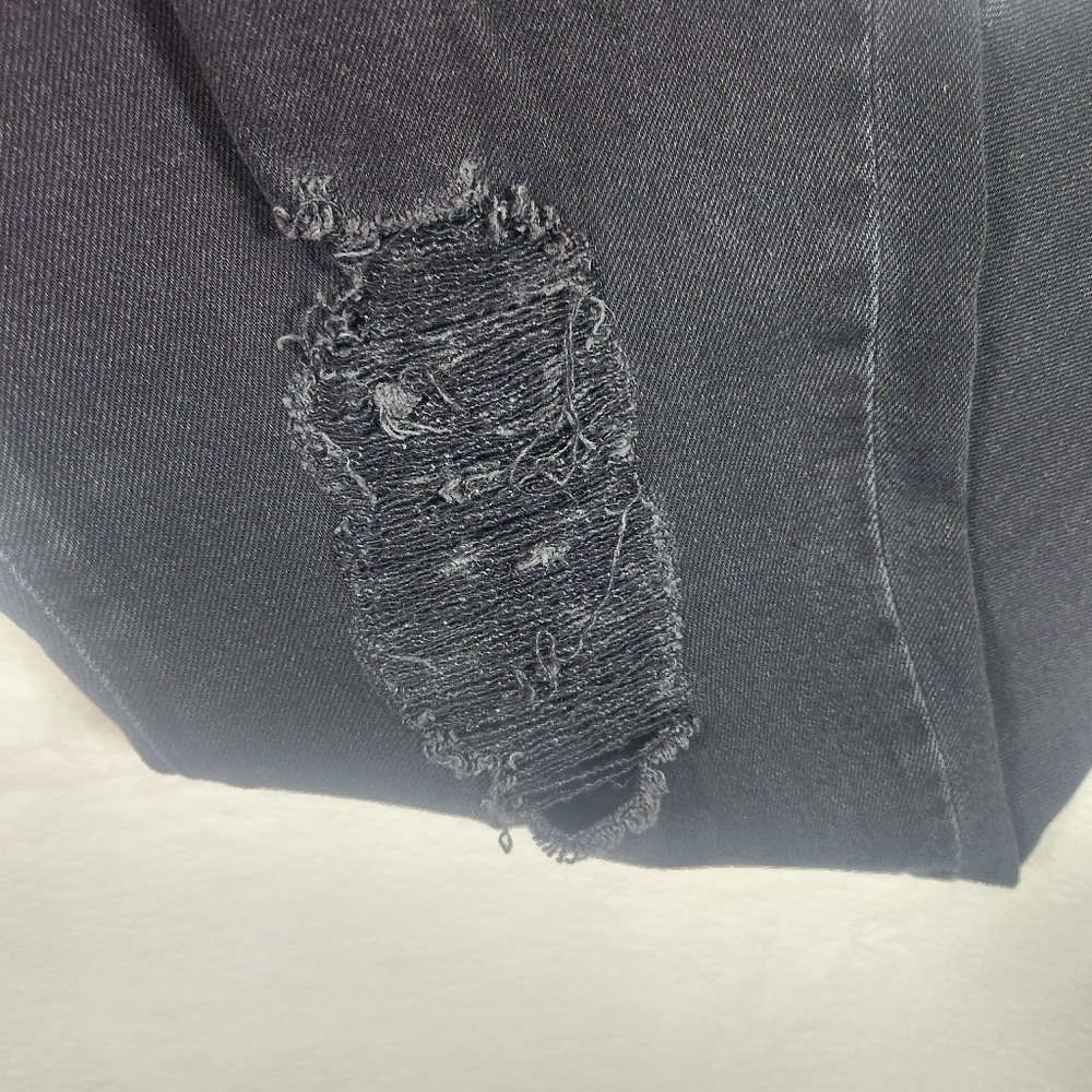 SO distressed denim black mom jeans straight jean - Picture 6 of 8